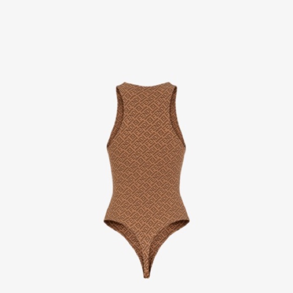 Skims Fendi high-neck bodysuit - brown